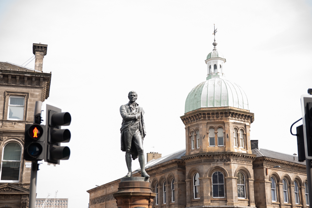 statue dans le centre ville d'Edimbourgh