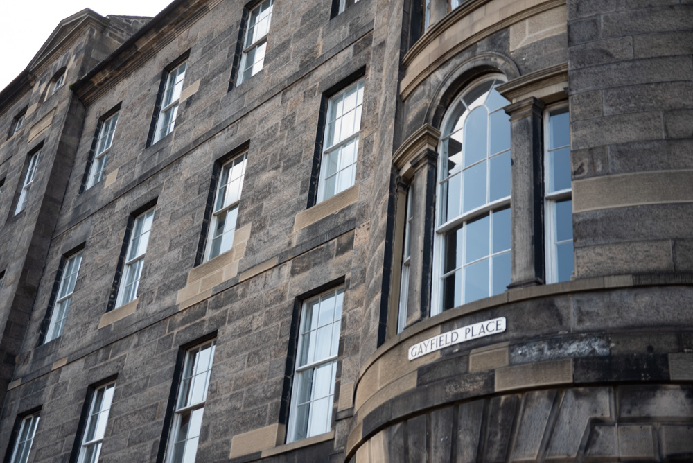 Architecture d'un batiment à Gayfield Place - Edimbourg